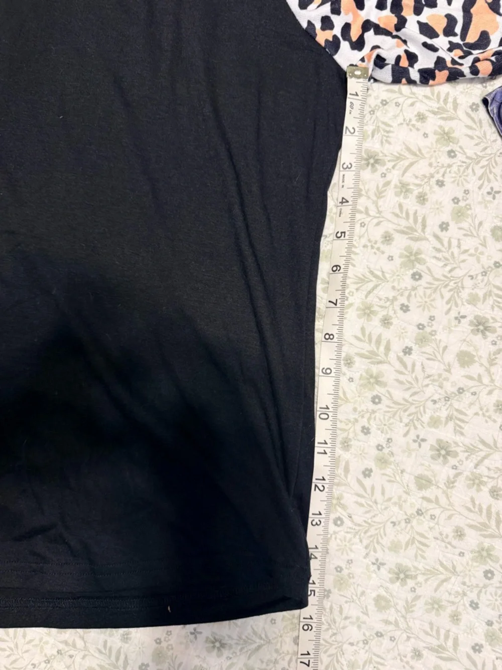 NWT Rosriss Black Leopard Print Raglan Baseball Tee - Plus Size - Picture 7 of 11